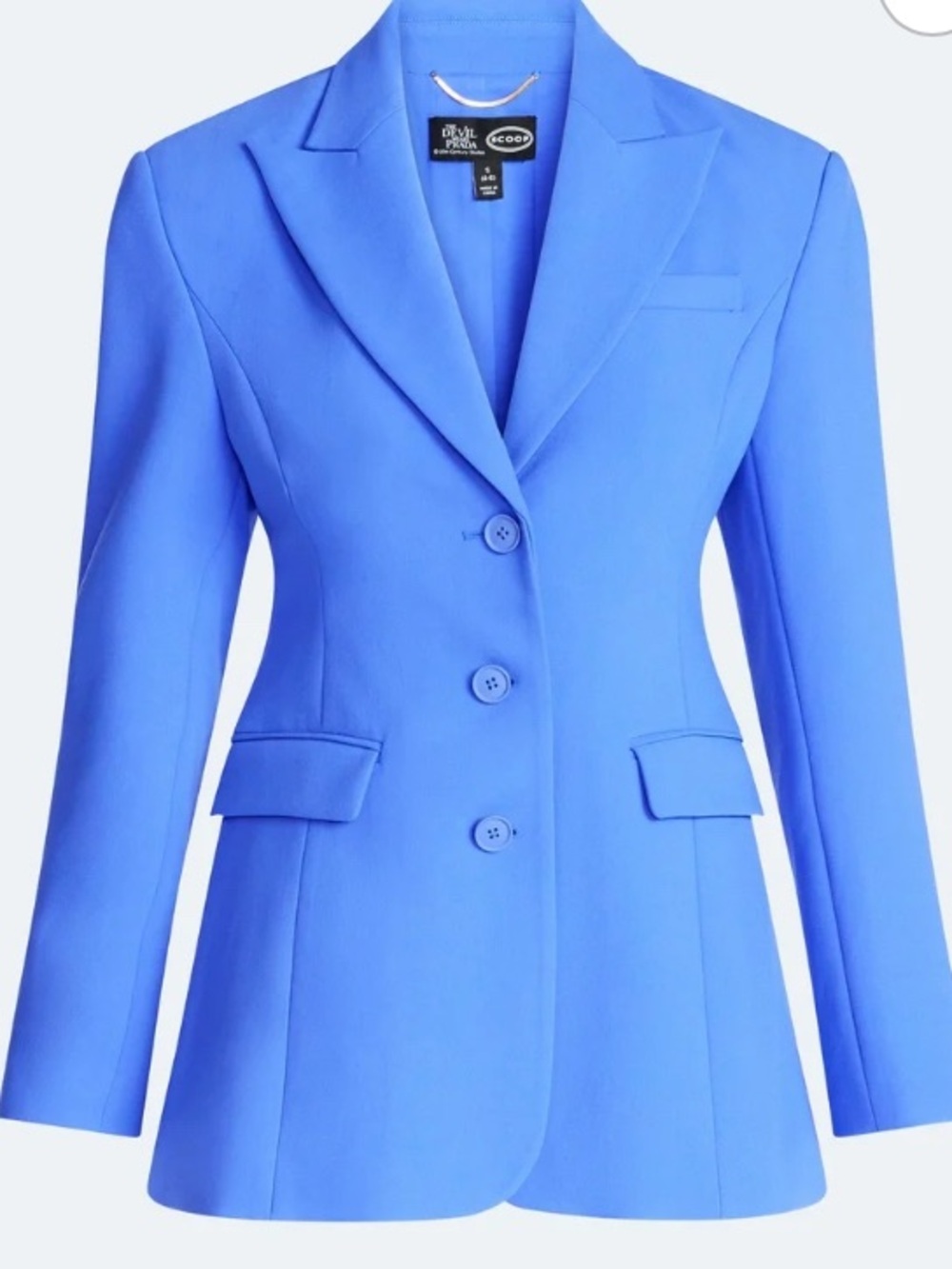 Devil Wears Prada Scoop Collection Women's Button Single Breasted Fitted Blazer - Picture 3 of 16